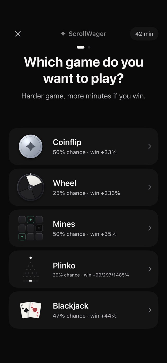 Which game do you want to play? Coinflip, Wheel, Mines, Plinko, Blackjack, odds on each